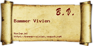 Bammer Vivien névjegykártya